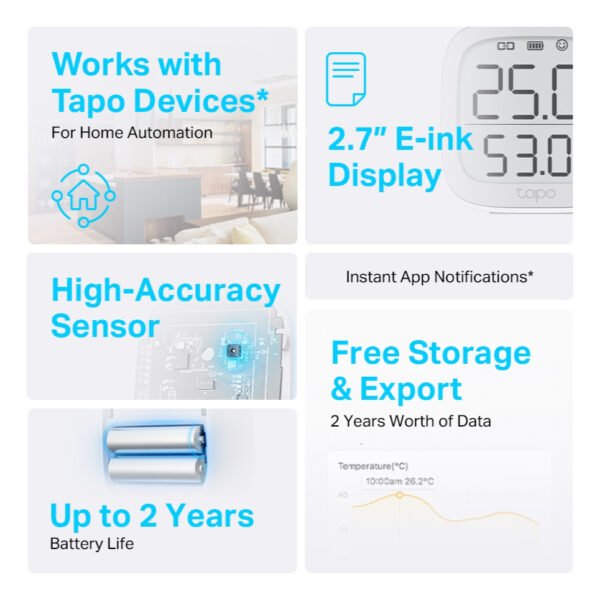 Sensor TP-Link Tapo T315 de Temperatura y Humedad - Control Inteligente para tu Hogar